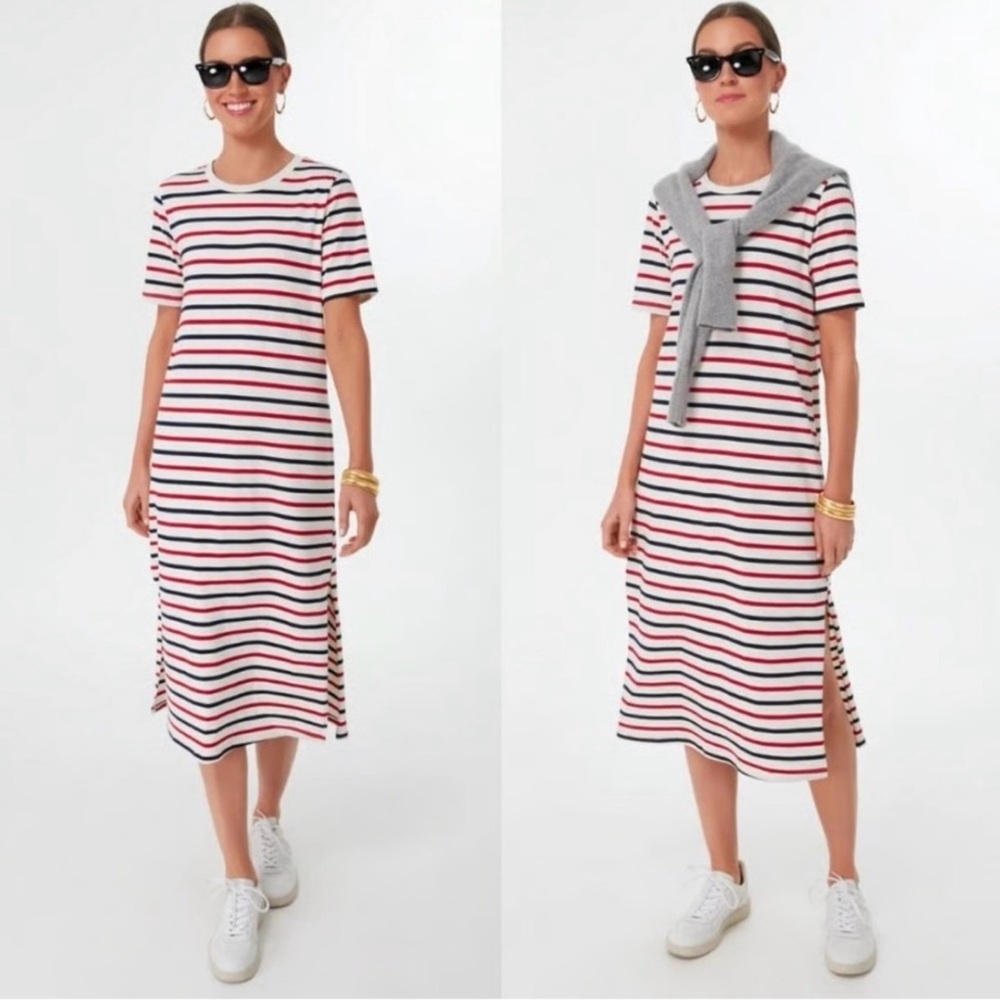 Tuckernuck Pomander place Americana striped tshirt dress size XS